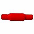 Speed Fx 2.5 in. Round Glass Pack Red Painted Exhaust Muffler S73-2060